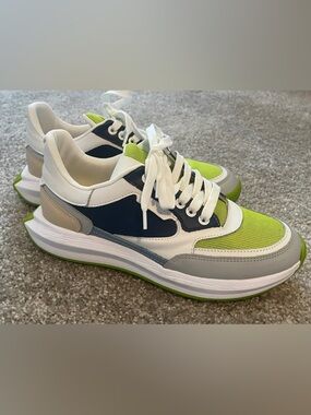 Women’s Golf Shoe in White, Gray & Lime Green